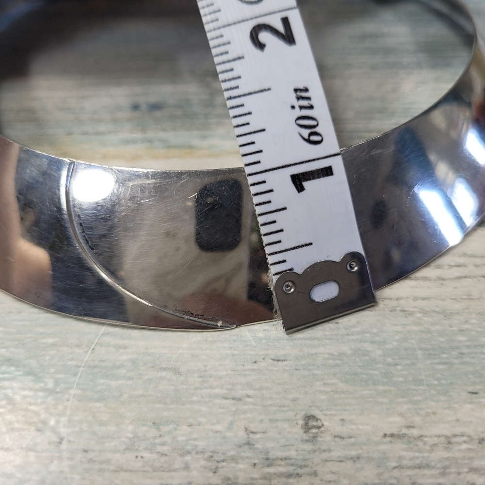Ed Levin Silver Choker Necklace. - Picture 8 of 10